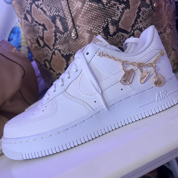 Nike Air Force 1’s with gold charms - Picture 2 of 5